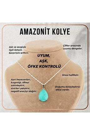 گردنبند جواهر رنگی زنانه برنجی OSMANLI DOĞAL TAŞ - کد 303331563