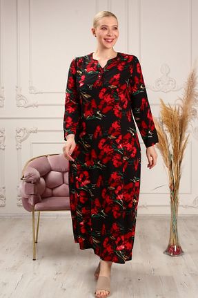 لباس سایز بزرگ مشکی زنانه ویسکون LİKAPA - کد 303926260
