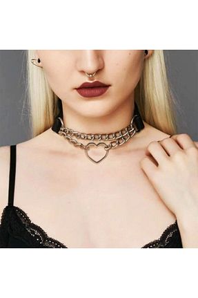 چوکر مشکی چرم مصنوعی İYİ MODA - کد 304357730