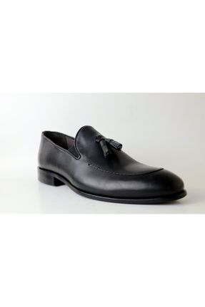 کفش آکسفورد مشکی مردانه چرم طبیعی پاشنه کوتاه ( 4 - 1 cm ) کد 304429389