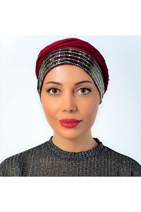 روسری قرمز پلی استر Luxavian - کد 304885103
