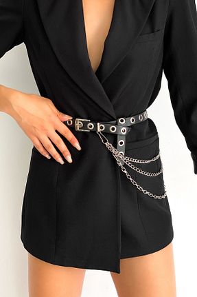 کمربند مشکی زنانه چرم مصنوعی Cool & Sexy - کد 304932277