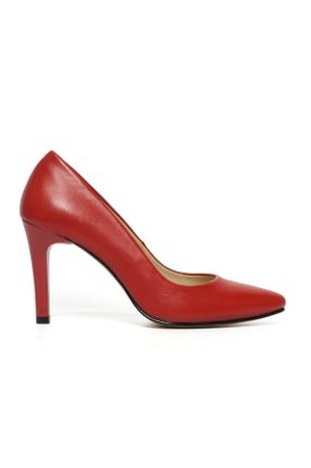 کفش مجلسی قرمز زنانه چرم طبیعی پاشنه متوسط ( 5 - 9 cm ) پاشنه نازک کد 305223572