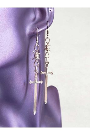 گوشواره جواهر فلزی Fugusugu - کد 304304603