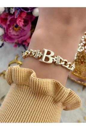 دستبند جواهر طلائی زنانه برنز کد 138258180