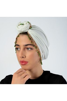 روسری سفید پلی استر Luxavian - کد 304885126
