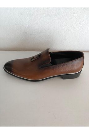 کفش کلاسیک قهوه ای مردانه چرم مصنوعی پاشنه کوتاه ( 4 - 1 cm ) پاشنه ضخیم کد 304890921