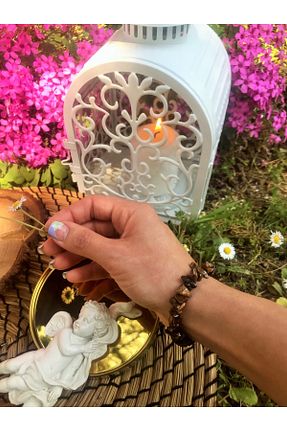 دستبند جواهر قهوه ای زنانه سنگ طبیعی serapis accessories - کد 305083315