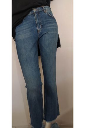 شلوار جین آبی زنانه فاق بلند جین کد 305187175