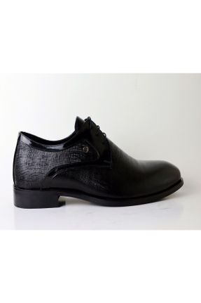کفش آکسفورد مشکی مردانه چرم طبیعی پاشنه کوتاه ( 4 - 1 cm ) کد 304376937