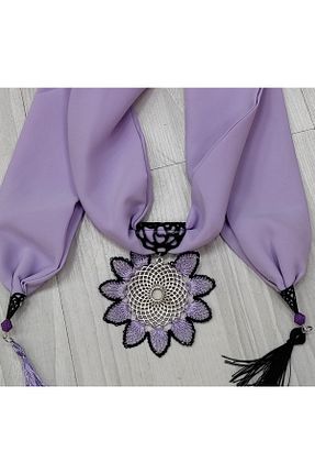 دستمال گردن بنفش زنانه Kevser nur tuhafiye - کد 305405733