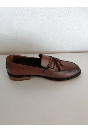 کفش کلاسیک قهوه ای مردانه چرم طبیعی پاشنه کوتاه ( 4 - 1 cm ) پاشنه ضخیم کد 305605254