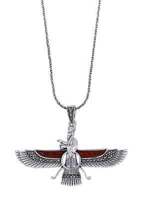 گردنبند نقره طلائی زنانه 925 عیار Akyüz Gümüş - کد 39205651