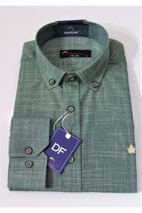 پیراهن سبز مردانه اسلیم فیت Daflin - کد 51262748