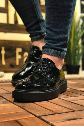 کفش کژوال مشکی مردانه چرم مصنوعی پاشنه کوتاه ( 4 - 1 cm ) پاشنه ضخیم کد 31683804