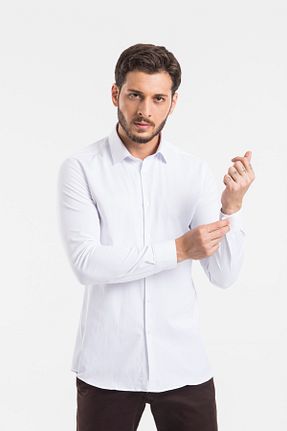 پیراهن سفید مردانه اسلیم فیت LEGRAFF - کد 49093964