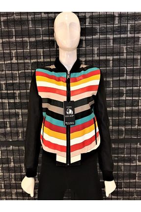 کاپشن مشکی زنانه رگولار Oscar Leather - کد 45788987
