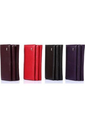 کیف پول زرشکی زنانه ابعاد بزرگ Karali - کد 43800399