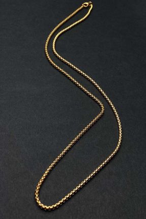 گردنبند استیل طلائی زنانه زنجیر کد 42769403