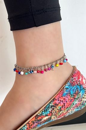 خلخال جواهر رنگی زنانه Genel Markalar - کد 798851117