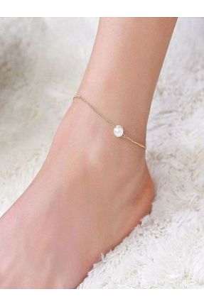 خلخال جواهر قهوه ای زنانه روکش طلا banilya - کد 301165170