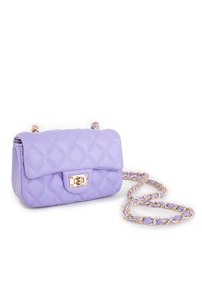 کیف پستچی بنفش زنانه چرم مصنوعی Nas Bag - کد 305150987