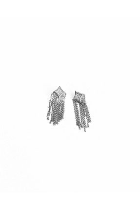 گوشواره نقره طوسی زنانه 925 عیار Mistik Silver - کد 305297477