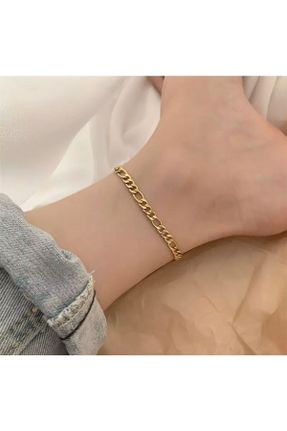 دستبند استیل طلائی زنانه استیل ضد زنگ کد 305422574