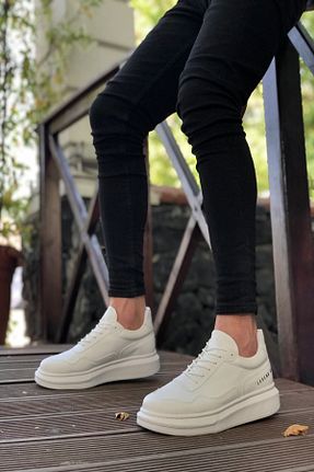 کفش اسنیکر سفید مردانه بند دار Mida Shoes - کد 305427123