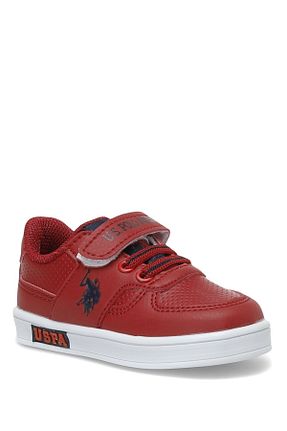 کفش اسنیکر قرمز بچه گانه چسبی U.S. Polo Assn. - کد 305251196