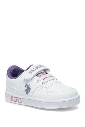 کفش اسنیکر سفید بچه گانه بند دار U.S. Polo Assn. - کد 305251243