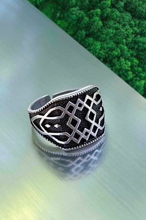 انگشتر جواهر مردانه روکش نقره The Collection - کد 305747079