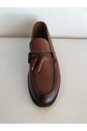 کفش کلاسیک قهوه ای مردانه چرم طبیعی پاشنه کوتاه ( 4 - 1 cm ) پاشنه ضخیم کد 305605254
