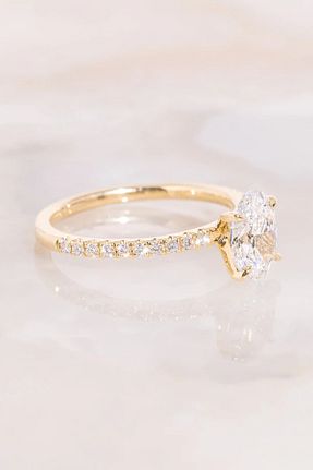 انگشتر برلیان زرد 14 عیار Crystal Diamond Zirconia - کد 306336263