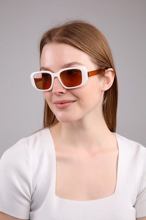 عینک آفتابی سفید زنانه UV400 PETİTO - کد 306852314