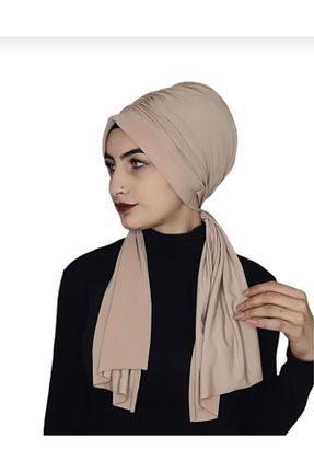 روسری بژ پلی استر Genel Markalar - کد 277889743
