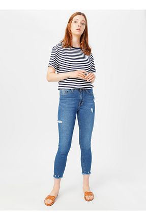 شلوار جین آبی زنانه رگولار Fashion Friends - کد 103135209