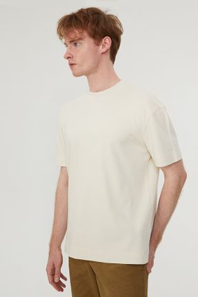 تی شرت سفید زنانه اورسایز یقه گرد تکی بیسیک کد 307210454