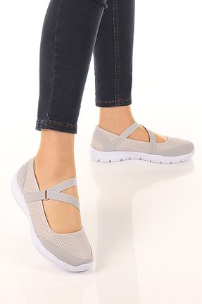 کفش اسنیکر طوسی زنانه پارچه ای İmerShoes - کد 305794744