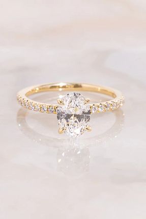 انگشتر برلیان زرد 14 عیار Crystal Diamond Zirconia - کد 306336263