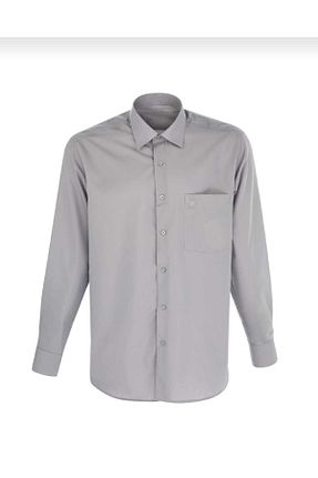 پیراهن طوسی مردانه گشاد Tempee - کد 306581439