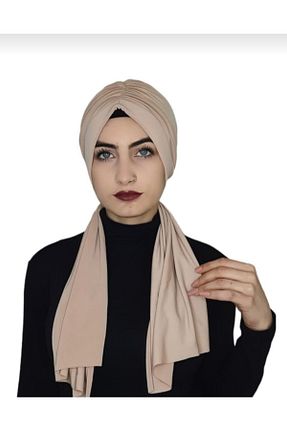 روسری بژ پلی استر Genel Markalar - کد 277889743