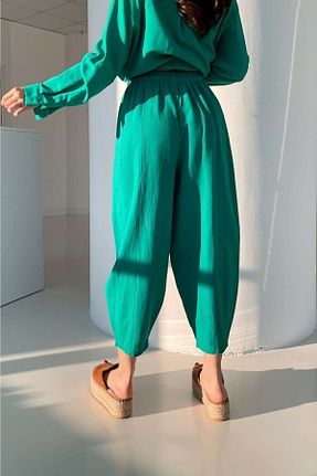 شلوار سبز زنانه Keten Görünümlü Suzi butik - کد 271611658