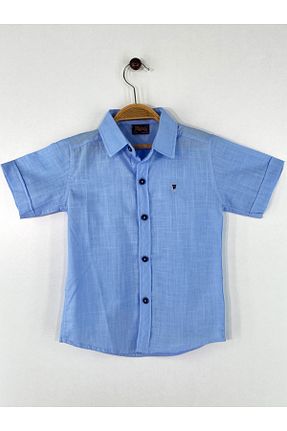 پیراهن آبی بچه گانه یقه پیراهنی MinikButik - کد 307588913