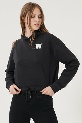 سوئیشرت مشکی زنانه رگولار Wrangler - کد 98292945