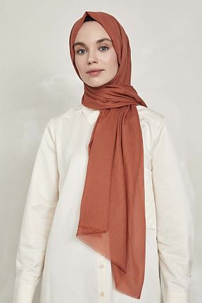 شال نارنجی زنانه پنبه ای KALİLA - کد 75227289