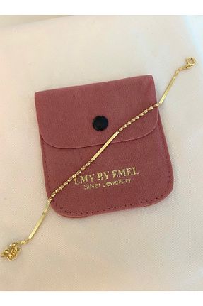 دستبند نقره زرد زنانه 925 عیار emy by emel luxury silver jewelry - کد 306217584