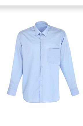 پیراهن آبی مردانه گشاد Tempee - کد 306592624
