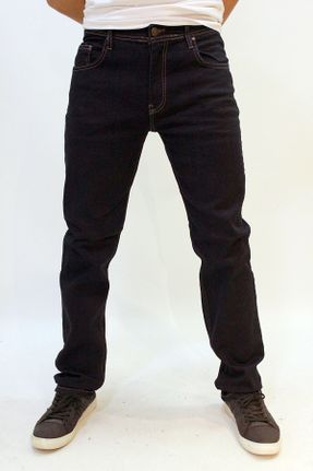 شلوار جین سرمه ای مردانه پاچه رگولار پنبه (نخی) پوشاک ورزشی استاندارد کد 307061730