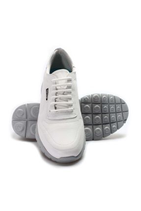 کفش اسنیکر سفید مردانه چرم طبیعی چرم طبیعی کد 307135704